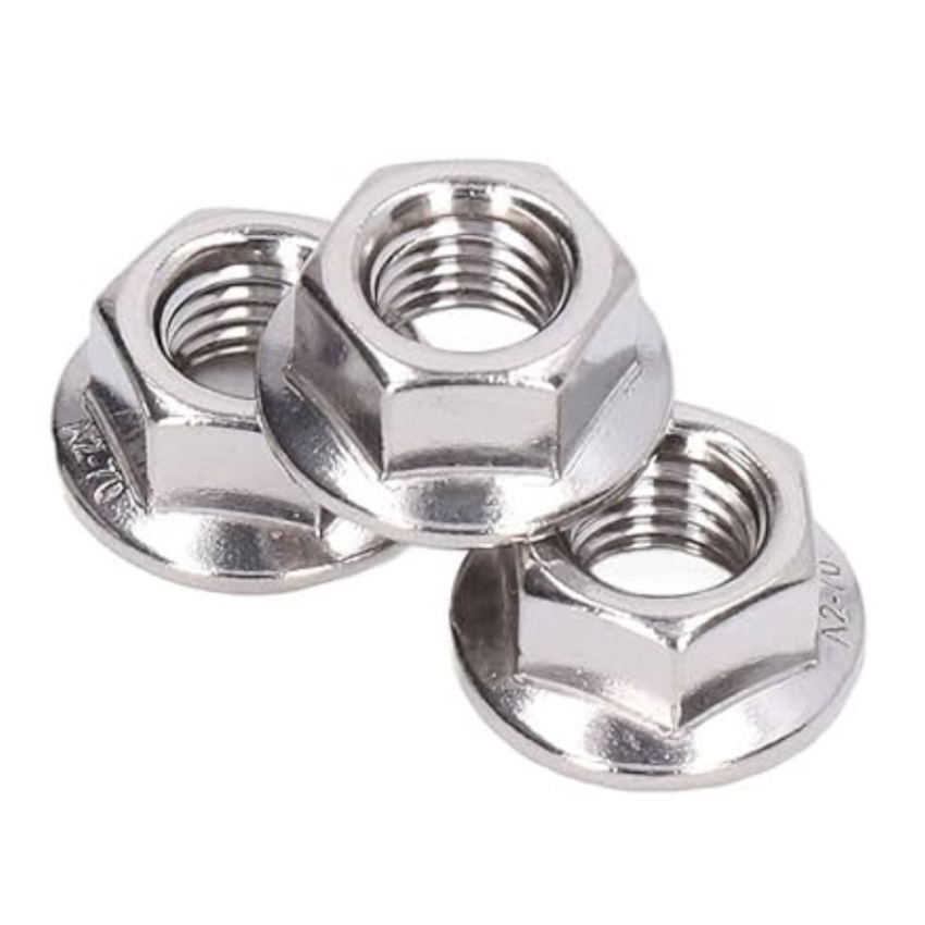 Porca Flangeada 10 x 1,5mm - Chave 15" (Pacote com 50 unidades)