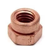Porca Cobreada auto travante 10 x 1,5mm - Chave 14" (Pacote com 10 unidades)