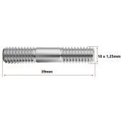 Prisioneiro da Turbina 10 x 1,25 x 39mm (Pacote com 10 unidades)