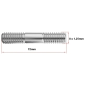 Prisioneiro da Turbina 8 x 1,25 x 72mm (Pacote com 10 unidades)
