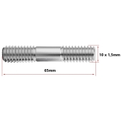 Prisioneiro da Turbina 10 x 1,5 x 65mm (Pacote com 10 unidades)