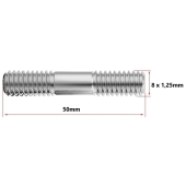 Prisioneiro da Turbina 8 x 1,25 x 50mm (Pacote com 10 unidades)